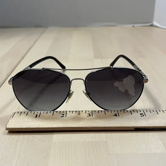 Burberry 3089 Silver & Black Aviator Sunglasses FRAMES ONLY - Picture 14 of 16
